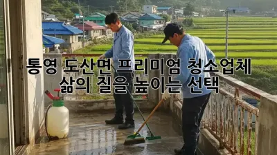 통영 도산면 프리미엄 청소업체: 삶의 질을 높이는 선택