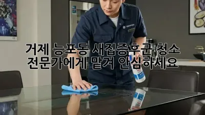 거제 능포동 새집증후군 청소, 전문가에게 맡겨 안심하세요!